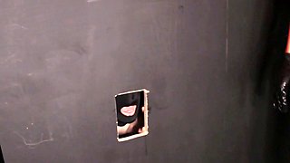 A pair of CFNM femdom busty brunettes sucking cock