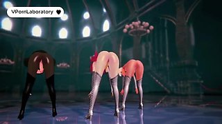 Trio spectacular trannies dancing bare