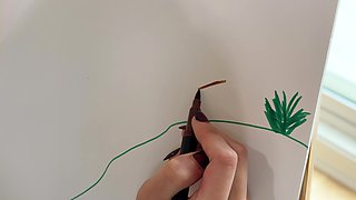 Petite Mia River Handjob, Footjob, Then Begs for My Big Dick Facial