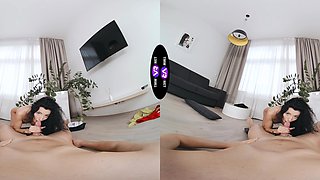 Mini Mitzi enjoys sex with her boyfriend in various positions