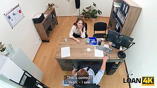 Loan4k. nasty babe tempted a stranger in the office and got smacked for her slutty demeanor