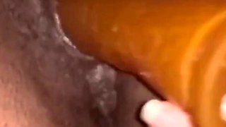 Stimulating My Clit with Vibrator Fucking My Pussy with Big Dildo