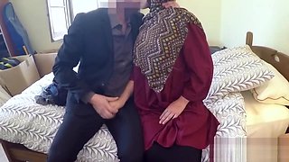Arab chick earns money by fucking her boss and his massive cock