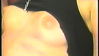 Busty blonde amateur blowjob and fingers her pussy