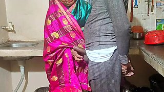 Desi Indian Stepmom Annuakhil Sucks Big Cock Rough Doggy Style Fucking in Kitchen