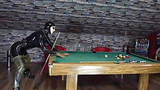 Sexy MILF Stuffing a Walking Stick in Her Slaves Tight Asshole