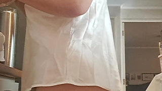 seducing in the kitchen on camera