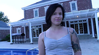 Amateur Brunette Takes BBC Anal Creampie Outdoor - Tiny Ass Broken Hard