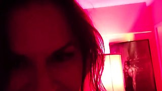 Pink Lights Miss Kitty Teases In Bikini