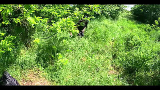 Outdoor Deepthroat, Rough Facefucking and Cum All Over My Downjacket