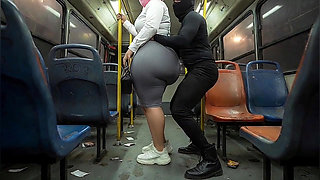 "Masked Secretary BBW Gets Ass Pressed on Crowded Public Bus"