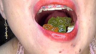 Swallowing Large Gummy Bears, Putting Them in the Vagina