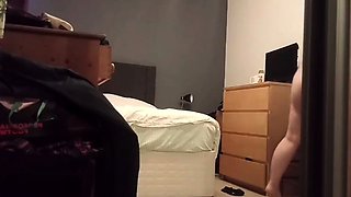 Spying on naked chubby stepmother