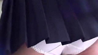 Windy Skirt Surprise. a Flash of Soft Thighs and White Panties Caught My Eyes Again - Part2