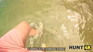 Public Beach Cheating: Girlfriend Fucks Stranger For Money While Boyfriend Watches - Anal & All Holes