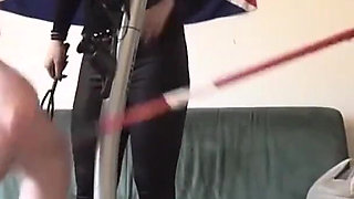Fat Submissive Pig Dominated by Sexy Mistresses on Exercise Bike