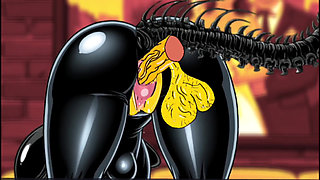 Halloween Special Cartoon. Alien: Homer