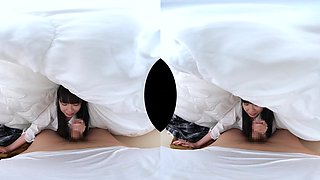 Glamour teen coquette exciting VR video