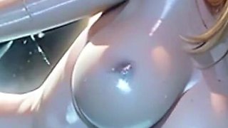 Cyborg Woman, Naked with Large Breasts 1