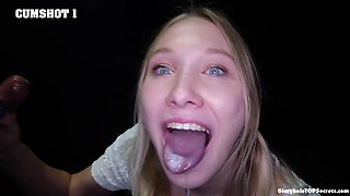 The cum matches your blue eyes, McKenna!