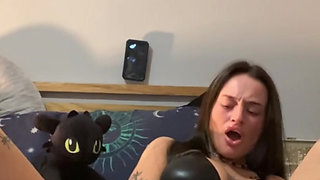 Horny virgin ass slut gets teased and stretched with fingers and a thick dildo