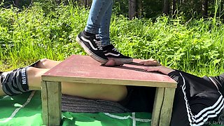 Blonde Amateur Finger Fucked Outdoors In Public