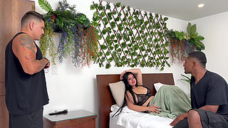 Curvy Latina MILF Secretly Fucks Her Husband's Best Friend Right Beside Him Without Getting Caught in a Risky Hookup - Antonella