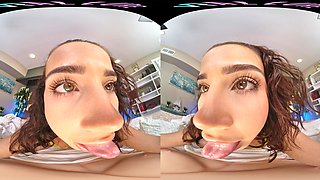 Petite Brunette Teases with Wild VR Passion