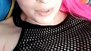 Big Boobed Blonde Masturbates With A Dildo In The Bathroom