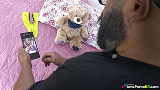 I looked at the photos of the stepdaughter on the cell phone