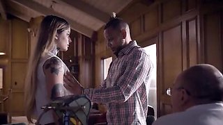 Tattooed lesbian fucked in front of doctor to get a surgery