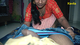 Desi Indian Kavita close up fuck with hairy pussy and happy riding