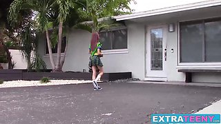 Teen cutie Kiley Jay taking a stiff pole in her pussy