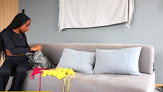 African Latina Gets Anal Fucked At Casting