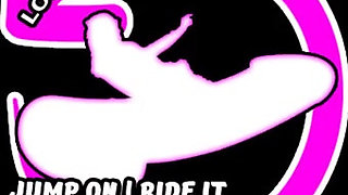 AUDIO ONLY - Looping dildo rider push play ride then cum