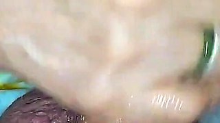 Old Granny Massages Hard Cock While Watching TV