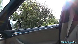 Public agent hitchhiking student screws meaty sausage