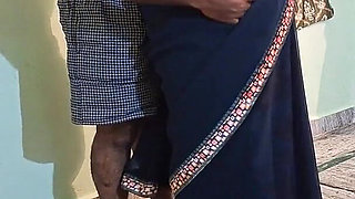Wife in Saree Sex with Neighbour