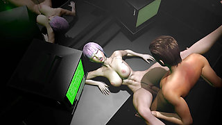 Lucy Is Riding the Security Guard - Cyberpunk Edgerunners Parody