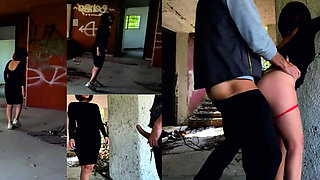 Public Risky Sex: Redhead Amateur Fucked Hard by Stranger in Outdoor Voyeur Scene