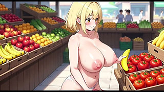 Funny Jokes and Boobs in Market, Ai Animation