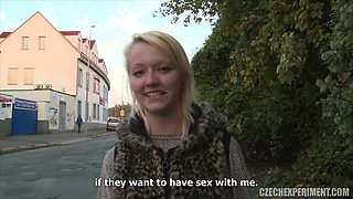Czech Experiment 4: Student Picks up Guys for Casual Street Sex