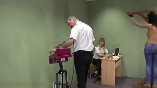 Brunette Mature Spanked Hard by Machine - BDSM Whipping Punishment