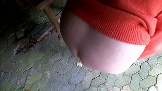 Take off You Pants - Punishing Her Pussy with Fir Branch