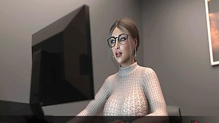 Misskitty2k's office Christmas edition with a lucky girl on career path