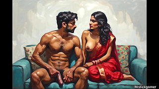 Indian threesome sex with my girlfriend and her stepmom geetha
