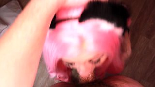 Peeing blonde fetish babe uses toy in her tight pussy