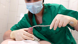 Sounding with Handjob Patients POV