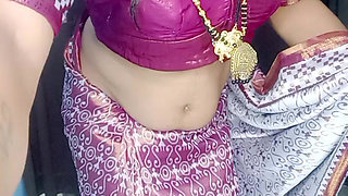 Indian sissy wearing sexy satin. Saree looking so hot
