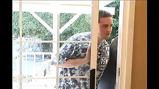 Black Girlfriend Takes White Cock Anal in Pool - Johnny Nitro & Midori